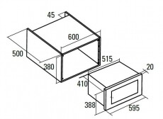 Nodor NM 25 TG BK beépíthető mikrohullámú sütő - fekete Konyhai termékek - Mikrohullámú sütő - Mikrohullámú sütő (beépíthető) - 358535