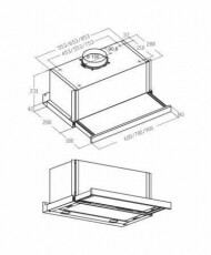 Nodor EXTENDER PLUS 70 teleszkópos páraelszívó Konyhai termékek - Páraelszívó - Beépíthető / kihúzható - 354571