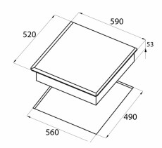 Nodor I 4060 BK beépíthető indukciós főzőlap Konyhai termékek - Sütő-főzőlap, tűzhely (beépíthető) - Elektromos főzőlap (beépíthető) - 358508