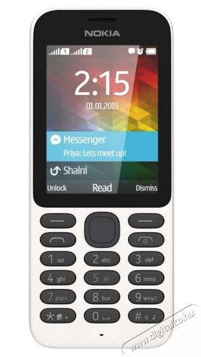 Nokia 215 DS mobiltelefon - fehér Mobil / Kommunikáció / Smart - Klasszikus / Mobiltelefon időseknek - 301694