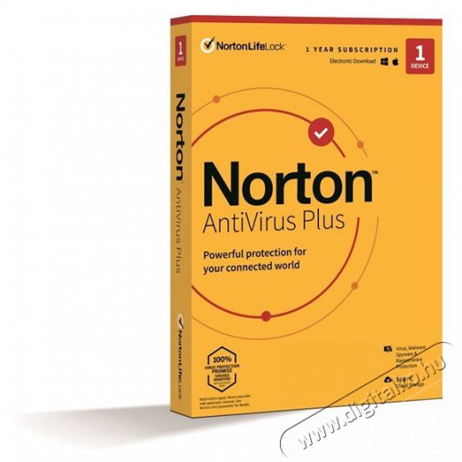NORTON Antivírus Plus 2GB HUN 1 Felhasználó 1 gép 1 éves dobozos vírusirtó szoftver Iroda és számítástechnika - Egyéb számítástechnikai termék - 443937