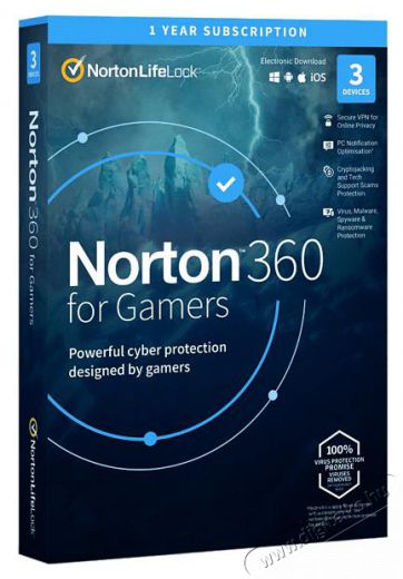 NORTON 360 for gamers 50GB HUN 1 Felhasználó 3 gép 1 éves dobozos vírusirtó szoftver Iroda és számítástechnika - Egyéb számítástechnikai termék - 440442