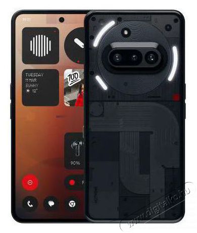 NOTHING Phone (3a) 12GB/256GB Black Mobil / Kommunikáció / Smart - Strapabíró mobiltelefon - 521944