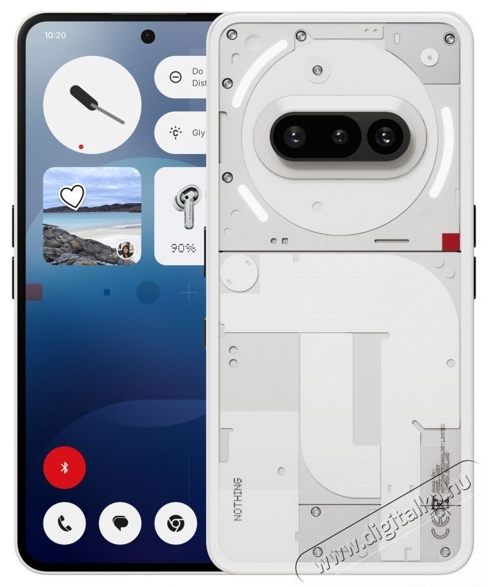 NOTHING Phone (3a) mobiltelefon, 128GB, 8GB, 5G, Feh&eacute;r Mobil / Kommunik&aacute;ci&oacute; / Smart - Okostelefon - Android - 537174