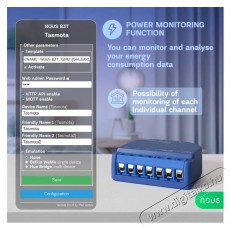 NOUS  B3T WiFi Tasmota Kapcsoló modul (2 csatorna, fogyasztásmérés) / Redőnyvezérlő modul (1 csatorna, ESP32) Újdonságok - Új termékek - 521951