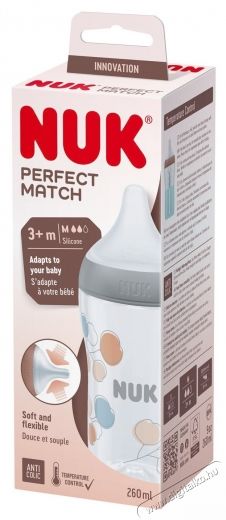 Nuk Perfect Match cumis&uuml;veg, puha szilikon M cumival, 260 ml, 3 h&oacute;napos kort&oacute;l, BPA-mentes, kolik&aacute;s, hőm&eacute;rs&eacute;klet-szab&aacute;lyoz&oacute;val, Ramura modell Sz&eacute;ps&eacute;g&aacute;pol&aacute;s / Eg&eacute;szs&eacute;g - Baba mama term&eacute;k - Cumis&uuml;veg / cumi / etet&eacute;s kieg&eacute;sz&iacute;tő - 534594