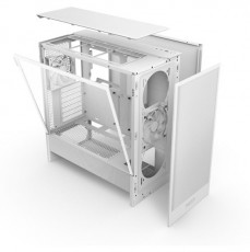 NZXT H5 Flow (2024) fehér (táp nélküli) ablakos mATX ház Iroda és számítástechnika - Számítógép tartozék - Számítógépház - 516248