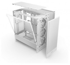 NZXT H5 Flow RGB (2024) fehér RGB (táp nélküli) ablakos mATX ház Iroda és számítástechnika - Számítógép tartozék - Számítógépház - 516250