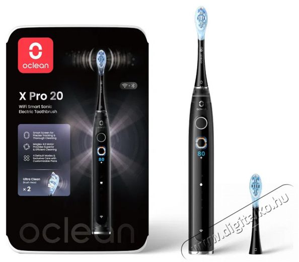 OCLEAN X Pro 20 Black Elektromos fogkefe Szépségápolás / Egészség - Száj / fog ápolás - Elektromos fogkefe - 525431