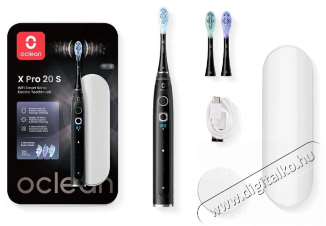 OCLEAN X Pro 20 Set Black Elektromos fogkefe Szépségápolás / Egészség - Száj / fog ápolás - Elektromos fogkefe - 525433