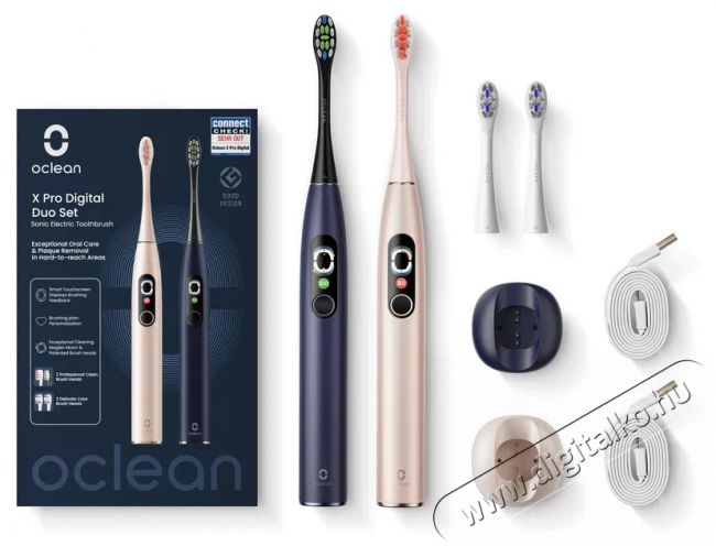 OCLEAN X Pro Digital Duo Set Gold and Blue, 2 db Elektromos fogkefe Szépségápolás / Egészség - Száj / fog ápolás - Elektromos fogkefe - 525438