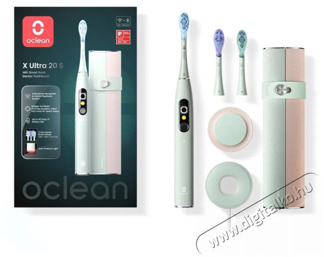 OCLEAN X Ultra 20 Set Green Elektromos fogkefe Szépségápolás / Egészség - Száj / fog ápolás - Elektromos fogkefe - 525445