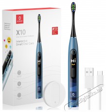 OCLEAN X10 Smart Sonic Blue Elektromos fogkefe Sz&eacute;ps&eacute;g&aacute;pol&aacute;s / Eg&eacute;szs&eacute;g - Sz&aacute;j / fog &aacute;pol&aacute;s - Elektromos fogkefe - 525450