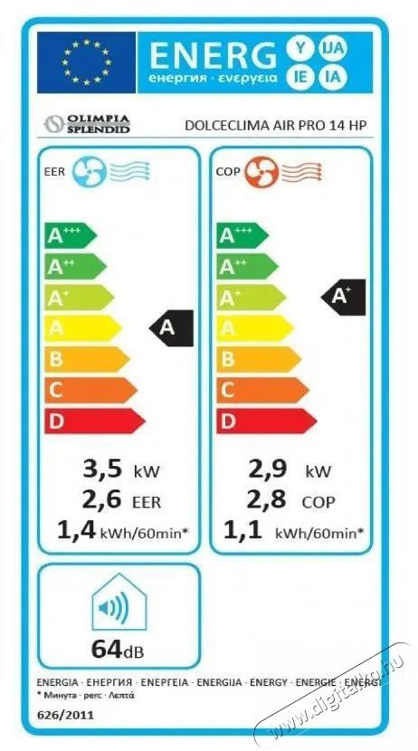 OLIMPIA SPLENDID Dolceclima Air Pro 14 LE H&aacute;ztart&aacute;s / Otthon / K&uuml;lt&eacute;r - Ventil&aacute;tor / L&eacute;gkondicion&aacute;l&oacute; - Mobil kl&iacute;ma - 515710