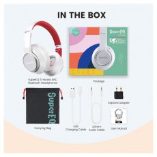 ONEODIO S1 Hibrid ANC aktív zajszűrős Bluetooth fehér fejhallgató Audio-Video / Hifi / Multimédia - Fül és Fejhallgatók - Fejhallgató - 456202