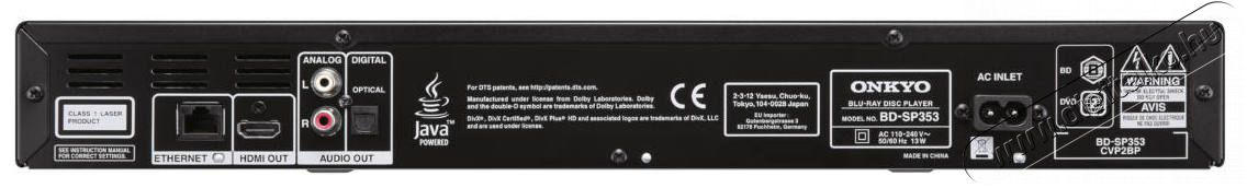 Onkyo BD-SP 353 Blu-ray lejátszó - ezüst Audio-Video / Hifi / Multimédia - CD / DVD / Blu-Ray / Multimédia készülék - Blu-ray lejátszó - 321612