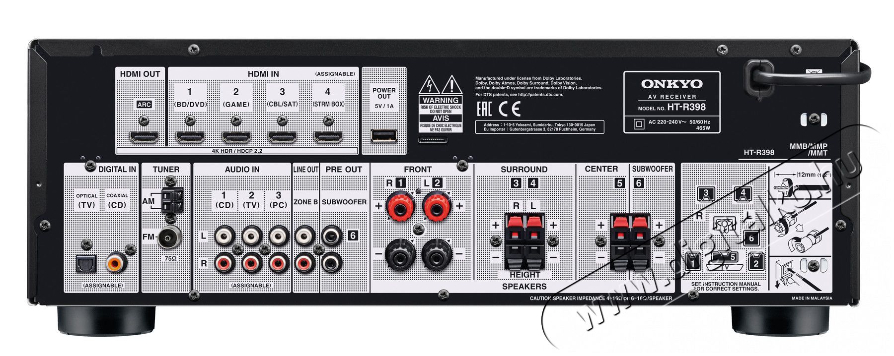 Onkyo HT-S3910 H&aacute;zimozi szett - Fekete Audio-Video / Hifi / Multim&eacute;dia - H&aacute;zimozi - &Ouml;ssze&aacute;ll&iacute;tott h&aacute;zimozi szett - 351272