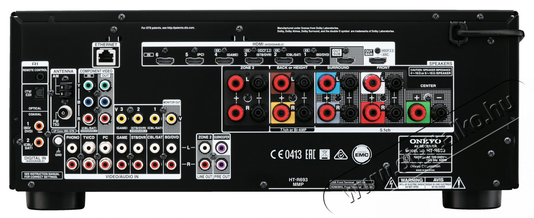 Onkyo HT-S7705 5.1-es H&aacute;zimozi rendszer Audio-Video / Hifi / Multim&eacute;dia - H&aacute;zimozi - &Ouml;ssze&aacute;ll&iacute;tott h&aacute;zimozi szett - 280419