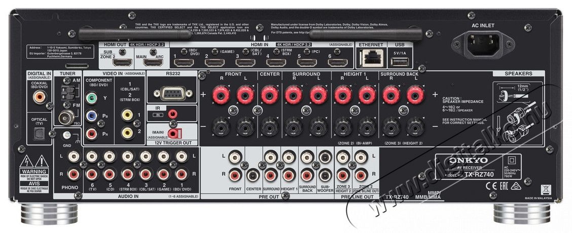 Onkyo TX-RZ740 Bl R&aacute;di&oacute;erős&iacute;tő - Fekete Audio-Video / Hifi / Multim&eacute;dia - Hifi - Sztere&oacute; - CD / DVD / Multim&eacute;dia lej&aacute;tsz&oacute;s r&aacute;di&oacute;erős&iacute;tő - 351275