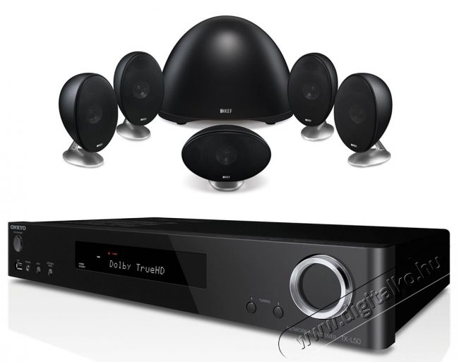 Onkyo TX-L50 házimozi erősítő + KEF E-305 5.1 hangfal szett - fekete Audio-Video / Hifi / Multimédia - Házimozi - Összeállított házimozi szett - 322043