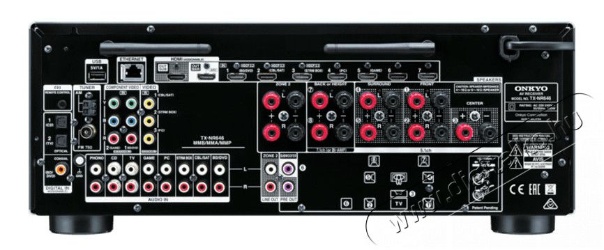 Onkyo TX-NR646 7.2 házimozi erősítő - fekete Audio-Video / Hifi / Multimédia - Házimozi - Házimozi erősítő - 297052