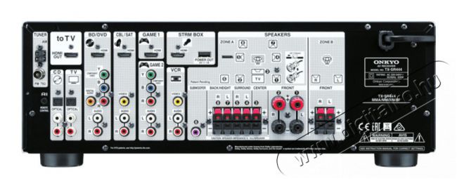 Onkyo TX-SR444 7.1 házimozi erősítő - ezüst Audio-Video / Hifi / Multimédia - Házimozi - Házimozi erősítő - 300053