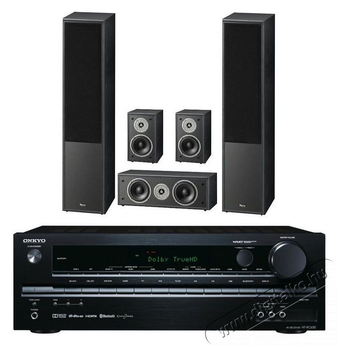 Onkyo HT-RC 630 BL AV receiver + SKF 4800 + SKS 4800 5.0 hangfalszett - fekete Audio-Video / Hifi / Multimédia - Házimozi - Összeállított házimozi szett - 283197