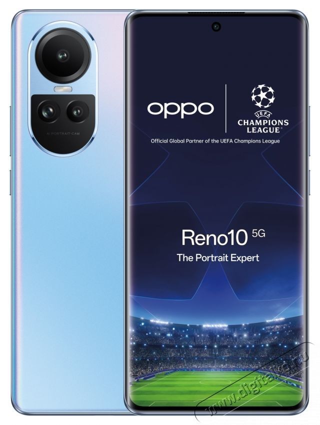 Oppo Reno10 UEFA Champions League mobiltelefon, Dual SIM, 8GB RAM, 256GB, 5G, K&eacute;k Mobil / Kommunik&aacute;ci&oacute; / Smart - Okostelefon - Android - 537176