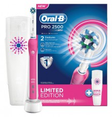 BRAUN Oral-B PRO 2500 elektromos fogkefe - pink Szépségápolás / Egészség - Száj / fog ápolás - Elektromos fogkefe - 303390
