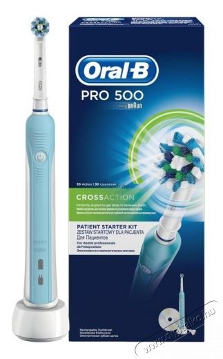 BRAUN Oral-B PRO 500 3DW fejjel D16 elektromos fogkefe Sz&eacute;ps&eacute;g&aacute;pol&aacute;s / Eg&eacute;szs&eacute;g - Sz&aacute;j / fog &aacute;pol&aacute;s - Elektromos fogkefe - 312461