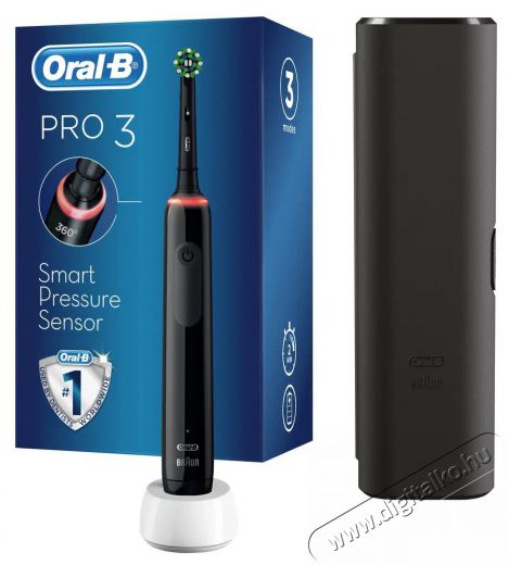 Oral-B Pro 3 - 3500 elektromos fogkefe - fekete Szépségápolás / Egészség - Száj / fog ápolás - Elektromos fogkefe - 374182