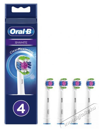 Oral-B EB18-4 3D White fehér 4 db-os elektromos fogkefe pótfej szett Szépségápolás / Egészség - Száj / fog ápolás - Kiegészítő - 398068