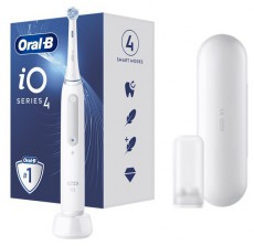 Oral-B iO Series 4 feh&eacute;r elektromos fogkefe Sz&eacute;ps&eacute;g&aacute;pol&aacute;s / Eg&eacute;szs&eacute;g - Sz&aacute;j / fog &aacute;pol&aacute;s - Elektromos fogkefe - 398066