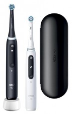 Oral-B iO Series 5 2 db-os matt fekete+fehér elektromos fogkefe szett Szépségápolás / Egészség - Száj / fog ápolás - Elektromos fogkefe - 404816