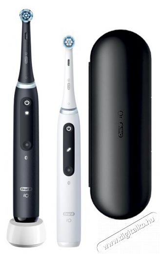 Oral-B iO Series 5 2 db-os matt fekete+fehér elektromos fogkefe szett Szépségápolás / Egészség - Száj / fog ápolás - Elektromos fogkefe - 404816