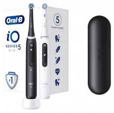 Oral-B iO Series 5 2 db-os matt fekete+fehér elektromos fogkefe szett Szépségápolás / Egészség - Száj / fog ápolás - Elektromos fogkefe - 404816