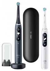 Oral-B iO Series 7 2 db-os fekete+fehér elektromos fogkefe szett Szépségápolás / Egészség - Száj / fog ápolás - Elektromos fogkefe - 437709