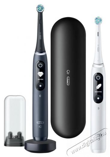 Oral-B iO Series 7 2 db-os fekete+fehér elektromos fogkefe szett Szépségápolás / Egészség - Száj / fog ápolás - Elektromos fogkefe - 437709