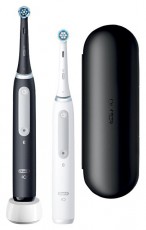 Oral-B iO Series 4 2 db-os matt fekete+fehér elektromos fogkefe szett Szépségápolás / Egészség - Száj / fog ápolás - Elektromos fogkefe - 442517