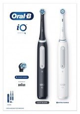 Oral-B iO Series 4 2 db-os matt fekete+fehér elektromos fogkefe szett Szépségápolás / Egészség - Száj / fog ápolás - Elektromos fogkefe - 442517
