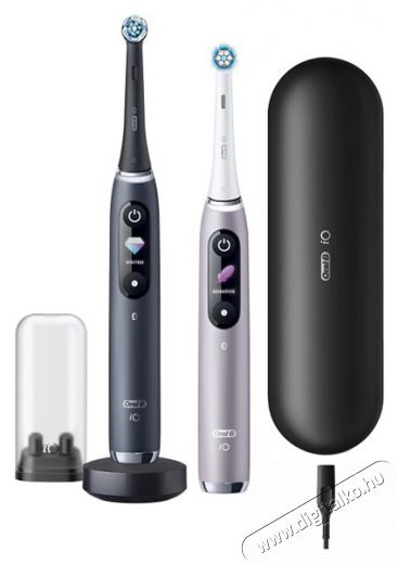 Oral-B iO Series 9 2 db-os fekete és rózsaszín elektromos fogkefe szett Szépségápolás / Egészség - Száj / fog ápolás - Elektromos fogkefe - 442083