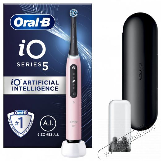 Oral-B iO5 Pink elektromos fogkefe Szépségápolás / Egészség - Száj / fog ápolás - Elektromos fogkefe - 499858
