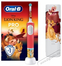 Oral-B Pro Kids Lion King elektromos fogkefe gyerekeknek, 2D tisztítás, 2 program, 1 vég, 4 matrica, utazókészlet, Piros Szépségápolás / Egészség - Száj / fog ápolás - Elektromos fogkefe - 500924