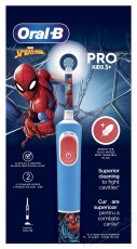 Oral-B Pro Kids Spiderman elektromos fogkefe gyerekeknek, 2D tisztítás, 2 program, 1 vég, 4 matrica, kék Szépségápolás / Egészség - Száj / fog ápolás - Elektromos fogkefe - 500925