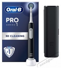 Oral-B PRO1 Elektromos Fogkefe Black X-Clean + útitok Szépségápolás / Egészség - Száj / fog ápolás - Elektromos fogkefe - 501404