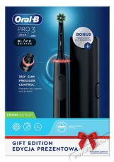 Oral-B Pro 3 3500 (80828267) elektromos fogkefe, 3D tisztítás, 3 program, 1 töltő, 1 fogkefe fej, Utazótáska, Fekete + 2 fej Szépségápolás / Egészség - Száj / fog ápolás - Elektromos fogkefe - 503151