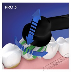 Oral-B Pro 3 3500 (80828267) elektromos fogkefe, 3D tisztítás, 3 program, 1 töltő, 1 fogkefe fej, Utazótáska, Fekete + 2 fej Szépségápolás / Egészség - Száj / fog ápolás - Elektromos fogkefe - 503151