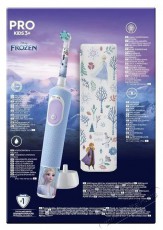 Oral-B Pro Kids Frozen elektromos fogkefe gyerekeknek, 2D tisztítás, 2 program, 1 vég, 4 matrica, utazókészlet, Kék Szépségápolás / Egészség - Száj / fog ápolás - Elektromos fogkefe - 503149