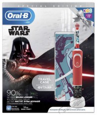Oral-B Vitality Star Wars Elektromos Fogkefe Gyermekeknek, 7600 Rezgés/Perc, 2D Tisztítás, 2 Program, 1 Vég, 4 Matrica, Utazó Készlet, Piros Szépségápolás / Egészség - Száj / fog ápolás - Elektromos fogkefe - 503148