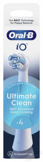 Oral-B iO fogkefefej Ultimate Clean fehér 4 db Szépségápolás / Egészség - Száj / fog ápolás - Elektromos fogkefe - 505330